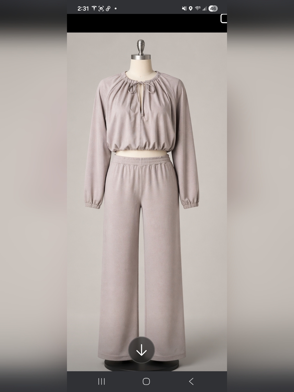 Beatiful Abercrombie & Fitch Linen Blend Matching Set In Soft Nuetral Taupe.